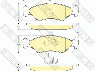 6112212 GIRLING Комплект тормозных колодок, дисковый тормоз