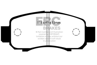 DP1355 EBC Brakes Комплект тормозных колодок, дисковый тормоз