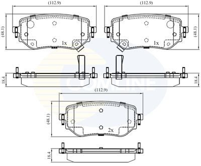 CBP32458 COMLINE Комплект тормозных колодок, дисковый тормоз