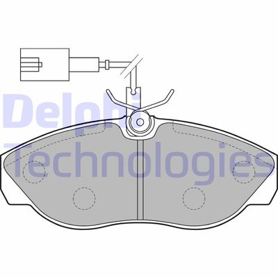 LP1748 DELPHI Комплект тормозных колодок, дисковый тормоз