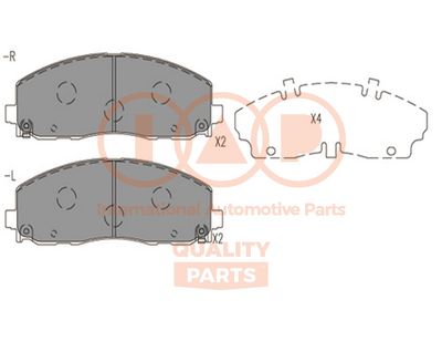 70408011 IAP QUALITY PARTS Комплект тормозных колодок, дисковый тормоз