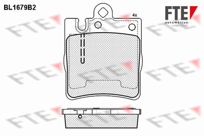 BL1679B2 FTE Комплект тормозных колодок, дисковый тормоз