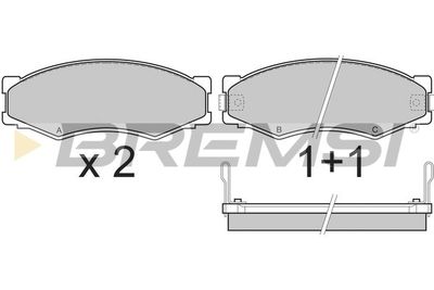 BP2301 BREMSI Комплект тормозных колодок, дисковый тормоз