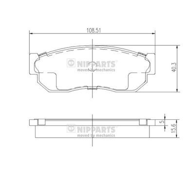 J3601001 NIPPARTS Комплект тормозных колодок, дисковый тормоз