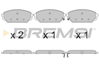 BP3619 BREMSI Комплект тормозных колодок, дисковый тормоз