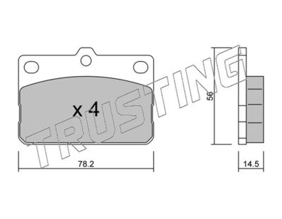 4560 TRUSTING Комплект тормозных колодок, дисковый тормоз