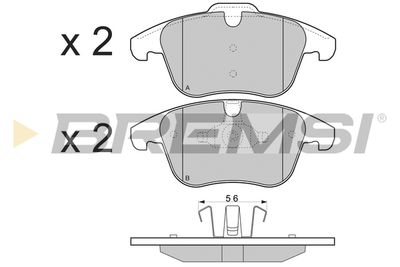 BP3297 BREMSI Комплект тормозных колодок, дисковый тормоз