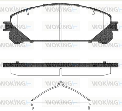 P1212300 WOKING Комплект тормозных колодок, дисковый тормоз