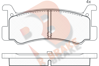 RB0621 R BRAKE Комплект тормозных колодок, дисковый тормоз