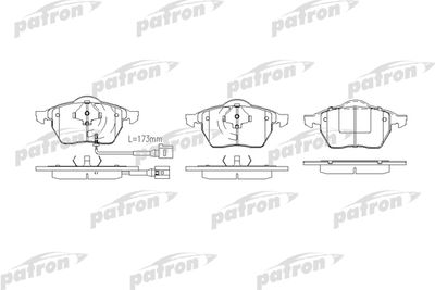 PBP1463 PATRON Комплект тормозных колодок, дисковый тормоз