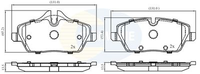 CBP02444 COMLINE Комплект тормозных колодок, дисковый тормоз