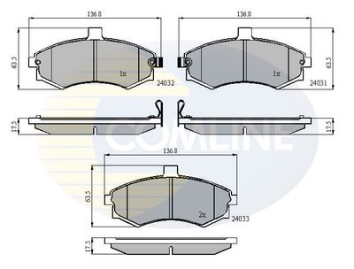 CBP31176 COMLINE Комплект тормозных колодок, дисковый тормоз