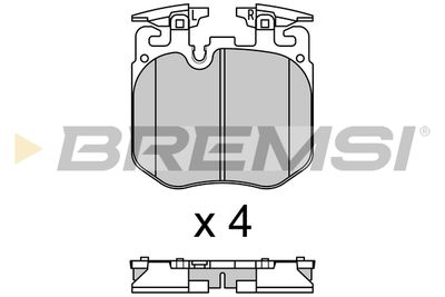 BP3692 BREMSI Комплект тормозных колодок, дисковый тормоз
