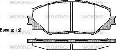 P1334300 WOKING Комплект тормозных колодок, дисковый тормоз