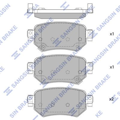 SP4070 Hi-Q Комплект тормозных колодок, дисковый тормоз