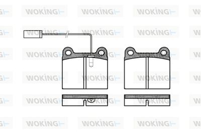 P106391 WOKING Комплект тормозных колодок, дисковый тормоз