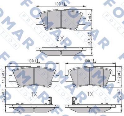 FO899281 FOMAR Friction Комплект тормозных колодок, дисковый тормоз