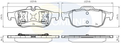 CBP02425 COMLINE Комплект тормозных колодок, дисковый тормоз