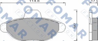 FO465981 FOMAR Friction Комплект тормозных колодок, дисковый тормоз