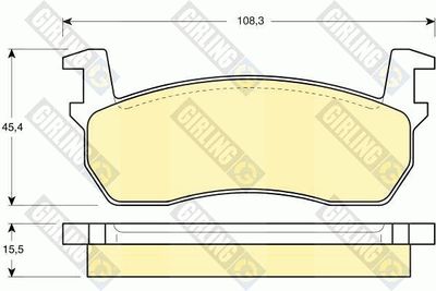 6103039 GIRLING Комплект тормозных колодок, дисковый тормоз