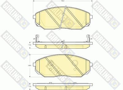 6133439 GIRLING Комплект тормозных колодок, дисковый тормоз