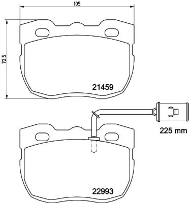 8DB355037941 HELLA PAGID Комплект тормозных колодок, дисковый тормоз