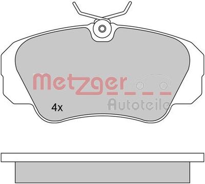 1170245 METZGER Комплект тормозных колодок, дисковый тормоз