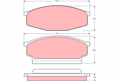 GDB748 TRW Комплект тормозных колодок, дисковый тормоз