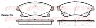 143112 REMSA Комплект тормозных колодок, дисковый тормоз
