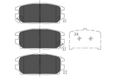 KBP5511 KAVO PARTS Комплект тормозных колодок, дисковый тормоз