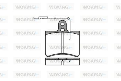 P133314 WOKING Комплект тормозных колодок, дисковый тормоз