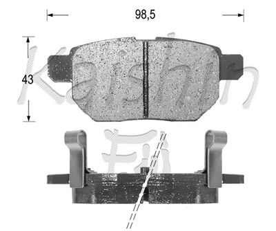 FK2254 KAISHIN Комплект тормозных колодок, дисковый тормоз