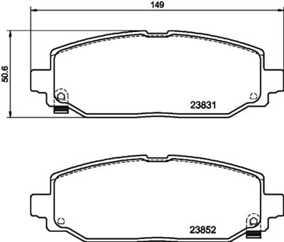 8DB355040021 HELLA PAGID Комплект тормозных колодок, дисковый тормоз