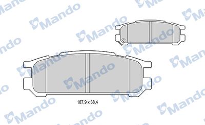 MBF015815 MANDO Комплект тормозных колодок, дисковый тормоз