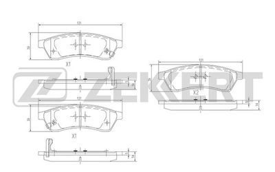 BS1314 ZEKKERT Комплект тормозных колодок, дисковый тормоз