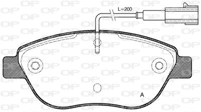 BPA085901 OPEN PARTS Комплект тормозных колодок, дисковый тормоз