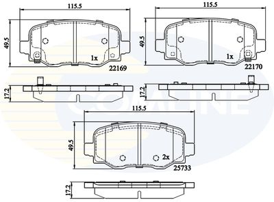 CBP32303 COMLINE Комплект тормозных колодок, дисковый тормоз