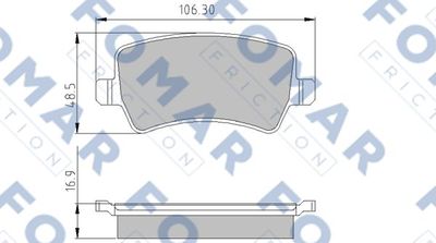 FO846781 FOMAR Friction Комплект тормозных колодок, дисковый тормоз