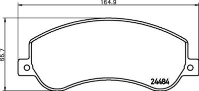 8DB355030881 HELLA PAGID Комплект тормозных колодок, дисковый тормоз