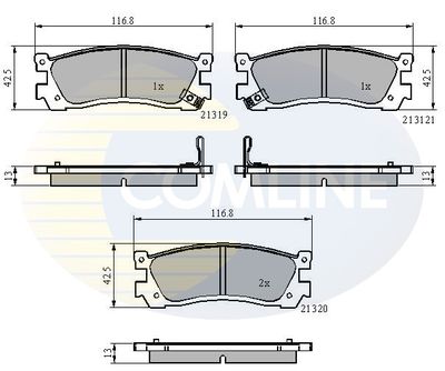 CBP3824 COMLINE Комплект тормозных колодок, дисковый тормоз