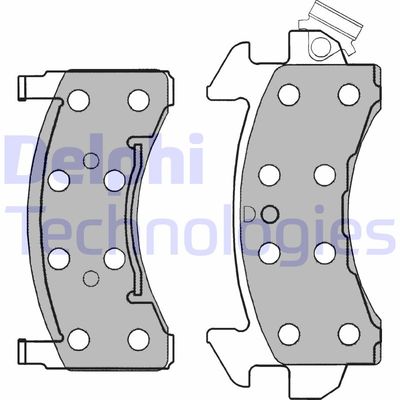 LP1258 DELPHI Комплект тормозных колодок, дисковый тормоз