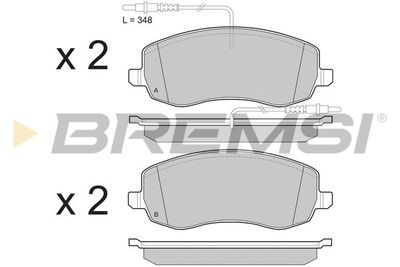 BP3499 BREMSI Комплект тормозных колодок, дисковый тормоз