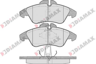 N09058 DIAMAX Комплект тормозных колодок, дисковый тормоз