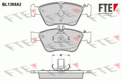 BL1368A2 FTE Комплект тормозных колодок, дисковый тормоз