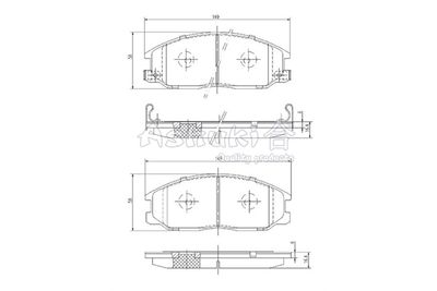 SY01012 ASHUKI by Palidium Комплект тормозных колодок, дисковый тормоз