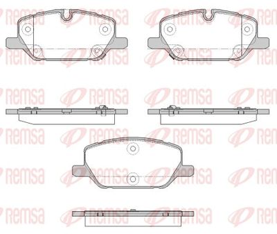 192612 REMSA Комплект тормозных колодок, дисковый тормоз