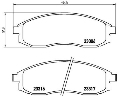 P54032 BREMBO Комплект тормозных колодок, дисковый тормоз