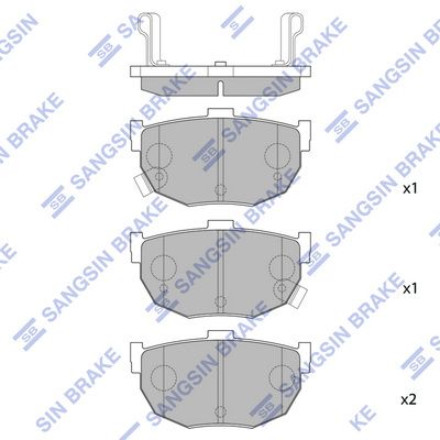 SP1062 Hi-Q Комплект тормозных колодок, дисковый тормоз