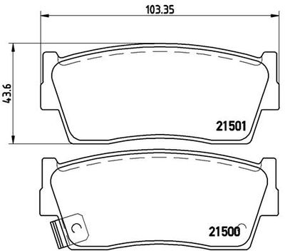 P79006 BREMBO Комплект тормозных колодок, дисковый тормоз