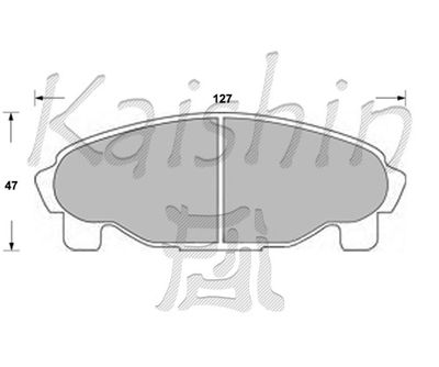 FK0027 KAISHIN Комплект тормозных колодок, дисковый тормоз